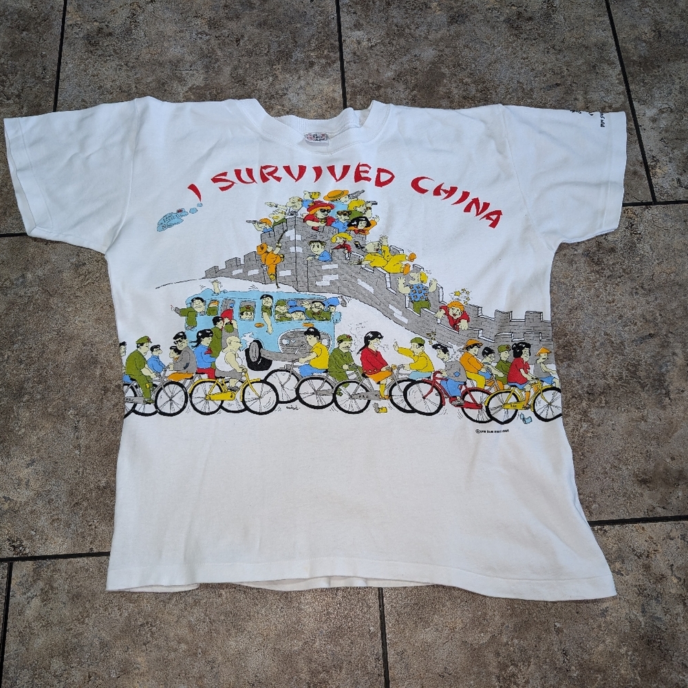 Dim Sum 1985 Wrap Around Vintage Single Stitch Men's Large Tee